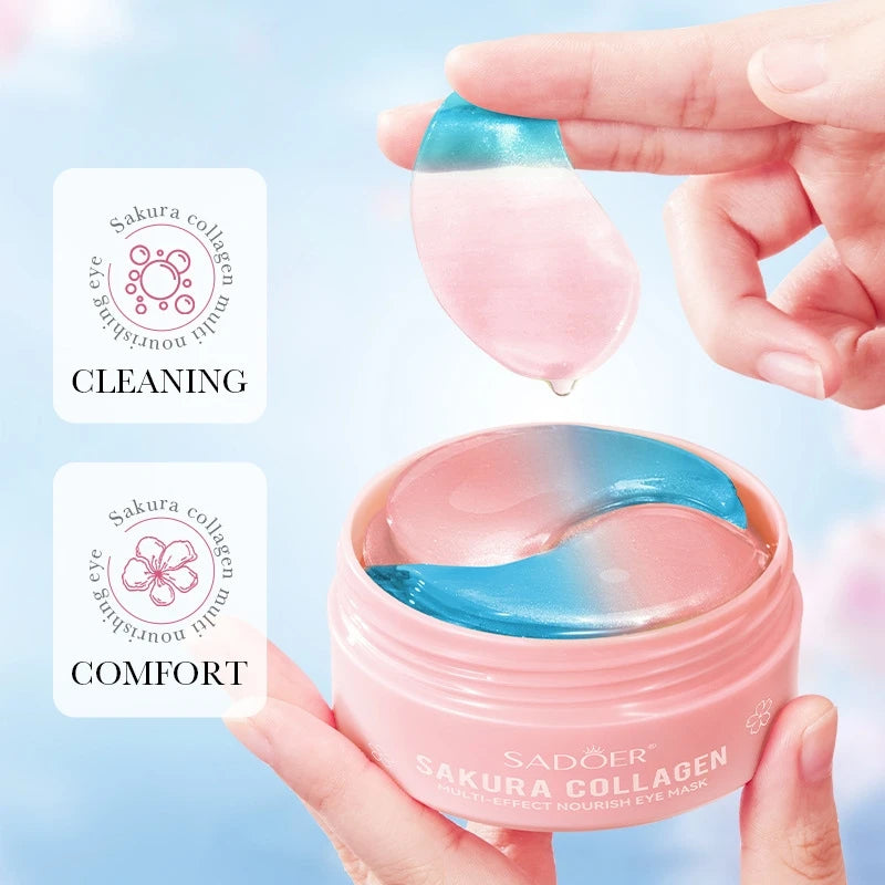 Masque Yeux Collagène Sakura 60 Pcs Hydratant & Liftant – CLEVI Paris