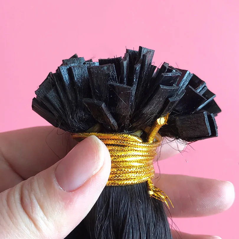 Extensions Flat Tip Kinky Straight Remy Hair 100 Brins – CLEVI Paris