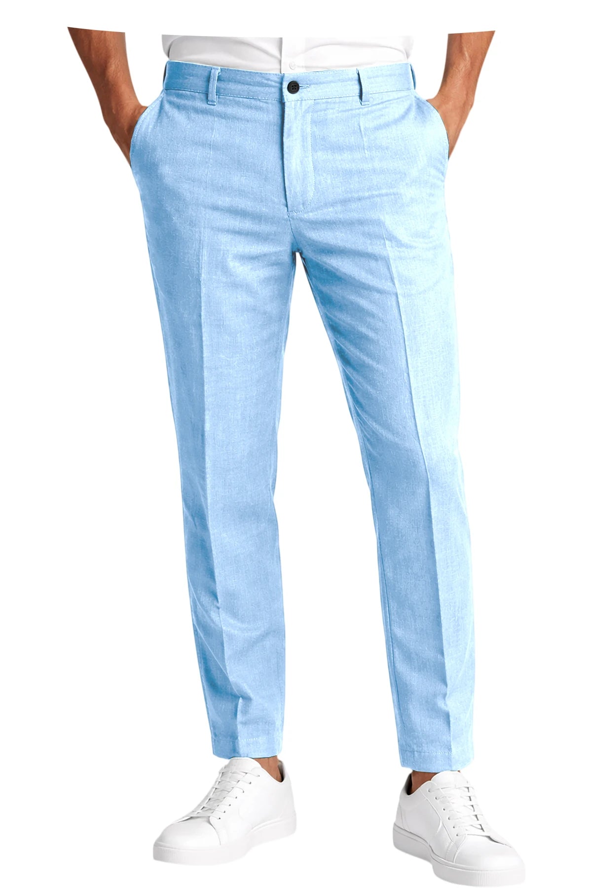 Pantalon homme en lin coupe slim – CLEVI Paris