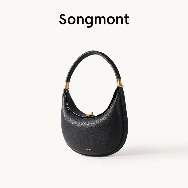 Sac Croissant Cuir Vache Pleine Fleur Grande Capacité Femme – CLEVI Paris