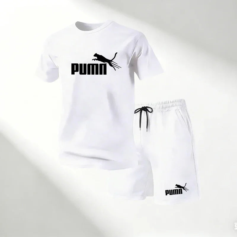 Lot de 2 Ensembles Homme T-Shirt Col Rond + Short Sport Séchage Rapide – CLEVI Paris