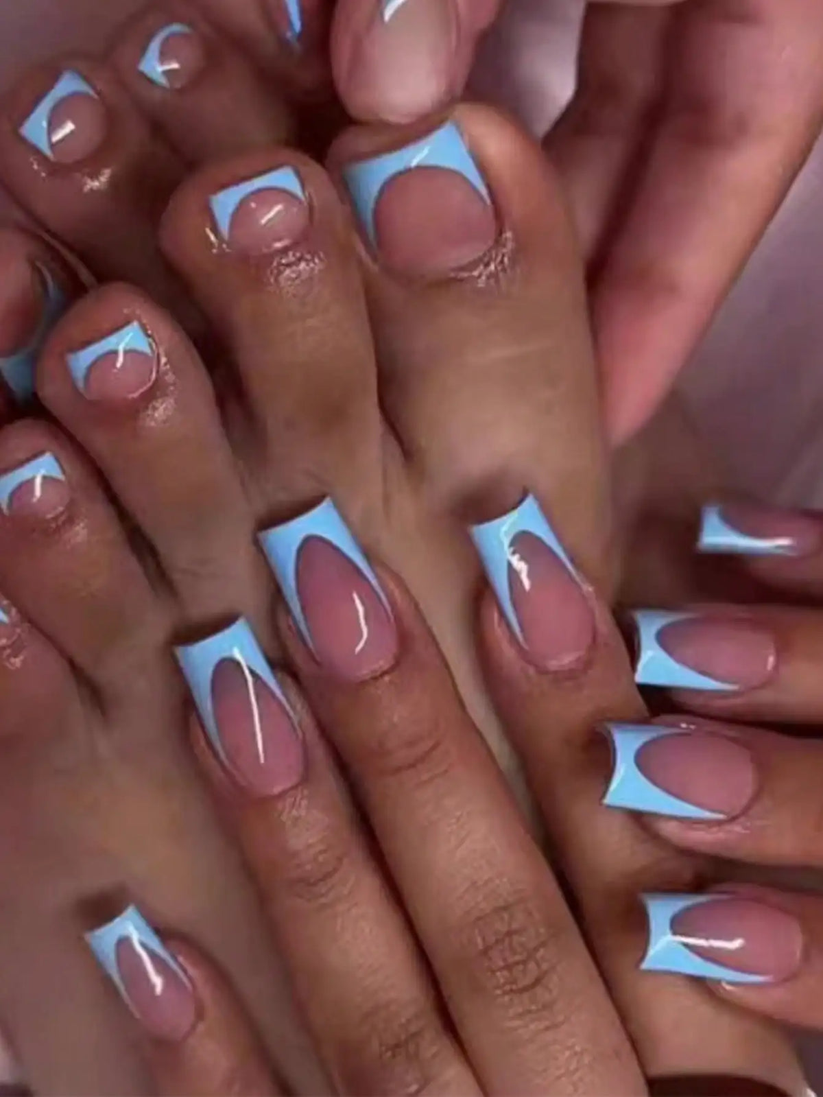 Faux Ongles Press-On Français 48 Pcs Mains & Pieds – CLEVI Paris