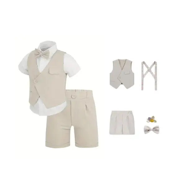 Ensemble cérémonie enfant gilet et short – CLEVI Paris