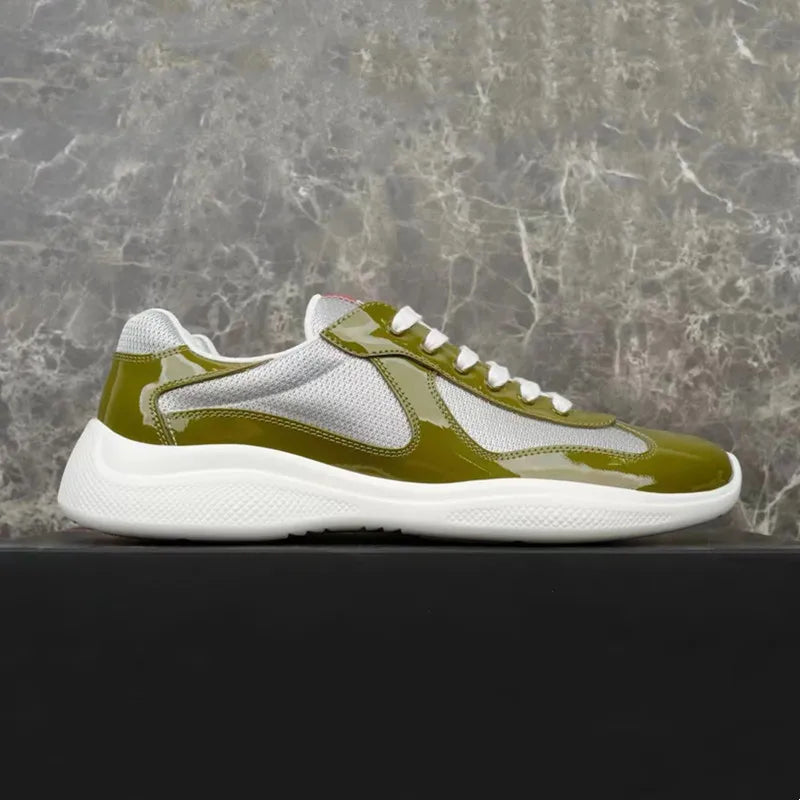 Sneakers Basses en Cuir et Maille Mixte – CLEVI Paris