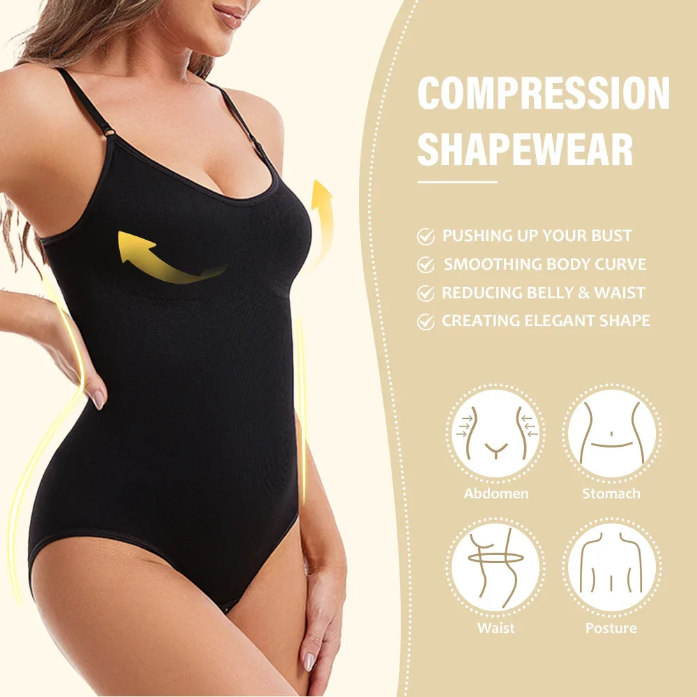 Bodysuit Gainant Taille Haute Femme – CLEVI Paris