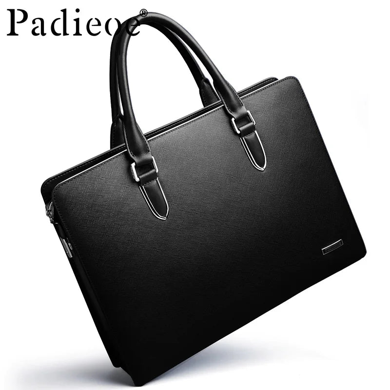 Serviette Cuir Véritable Homme Padieoe NB151226 Rigide Business – CLEVI Paris