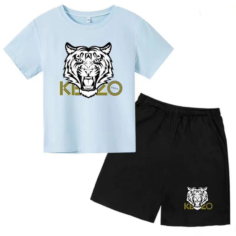 Ensemble enfant T-shirt imprimé et short – CLEVI Paris
