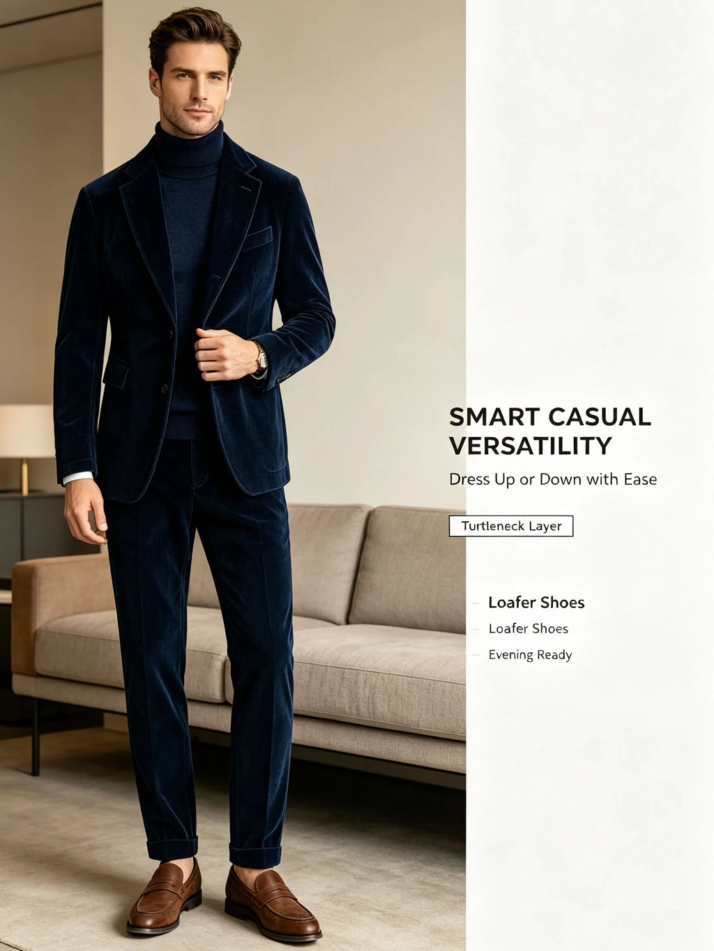 Costume homme 2 pièces en velours côtelé – CLEVI Paris