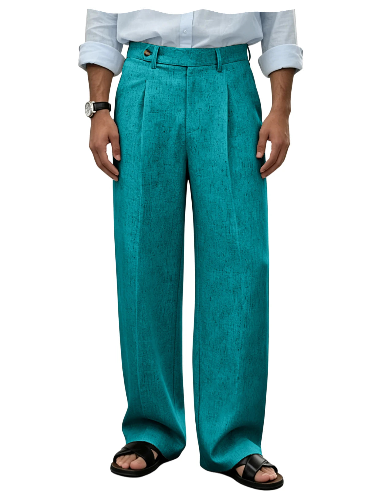 Pantalon homme en lin coupe ample – CLEVI Paris