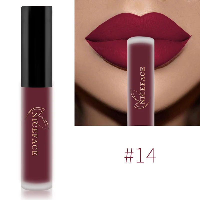 Rouge à Lèvres Liquide Mat Velours QiBest 21 Teintes – CLEVI Paris