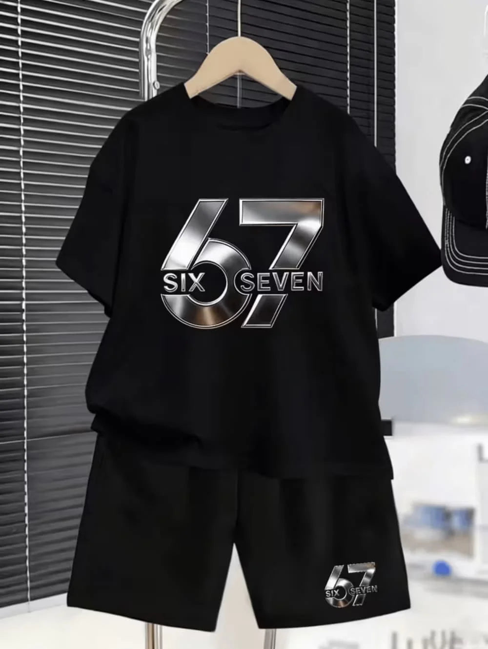 Ensemble garçon 67 imprimé T-shirt et short – CLEVI Paris