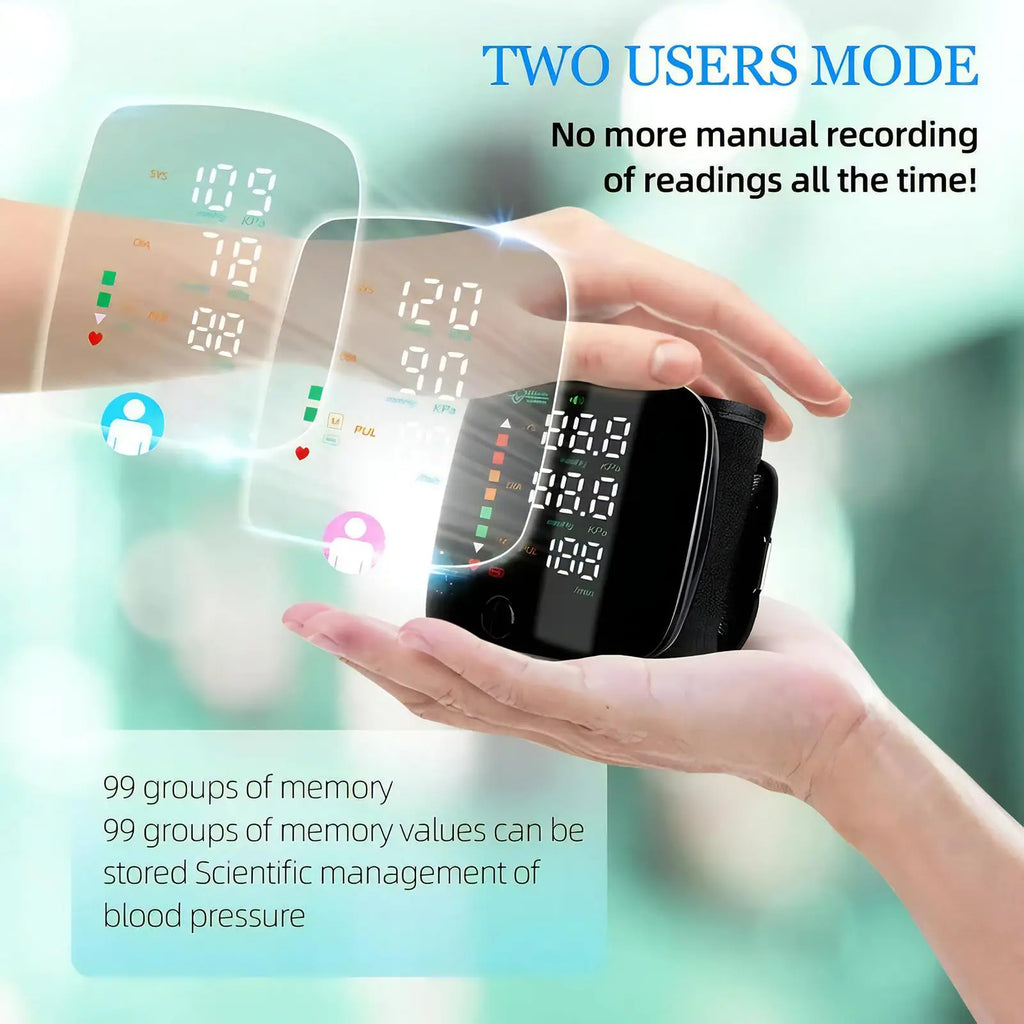 Tensiomètre Poignet LED Rechargeable Vocal 5 Langues – CLEVI Paris