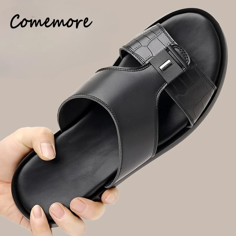 Sandales homme Comemore noires d’été – CLEVI Paris