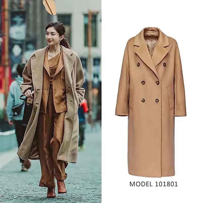 Manteau long femme laine et cachemire – CLEVI Paris