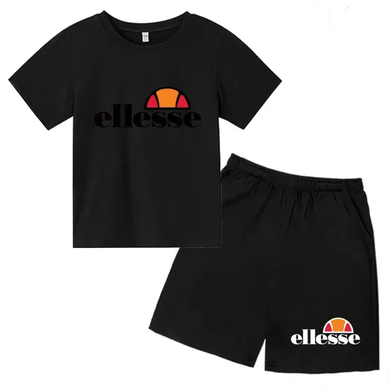 Ensemble enfant imprimé T-shirt et short – CLEVI Paris