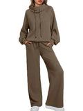 Ensemble femme col montant et pantalon large – CLEVI Paris