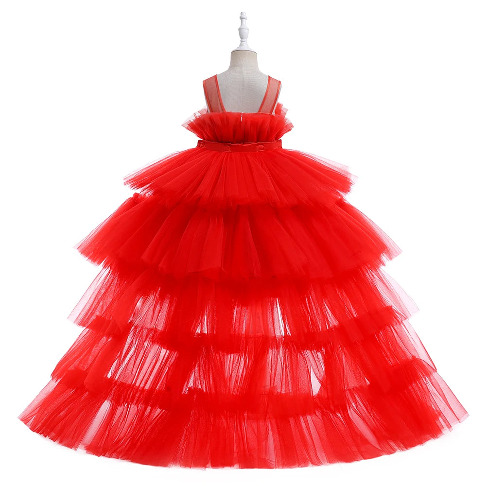 Robe fille en tulle T5353 – CLEVI Paris