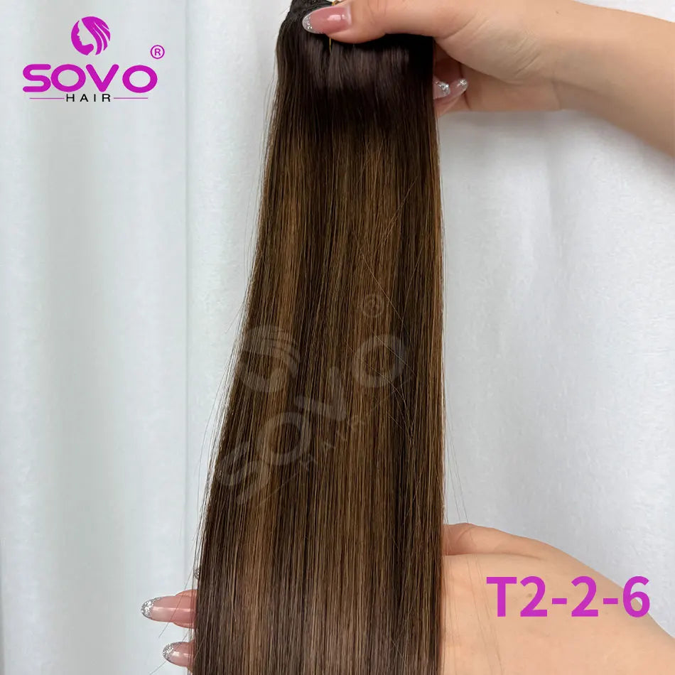 Extensions Clips Remy 7Pcs 120g Droites Femme – CLEVI Paris