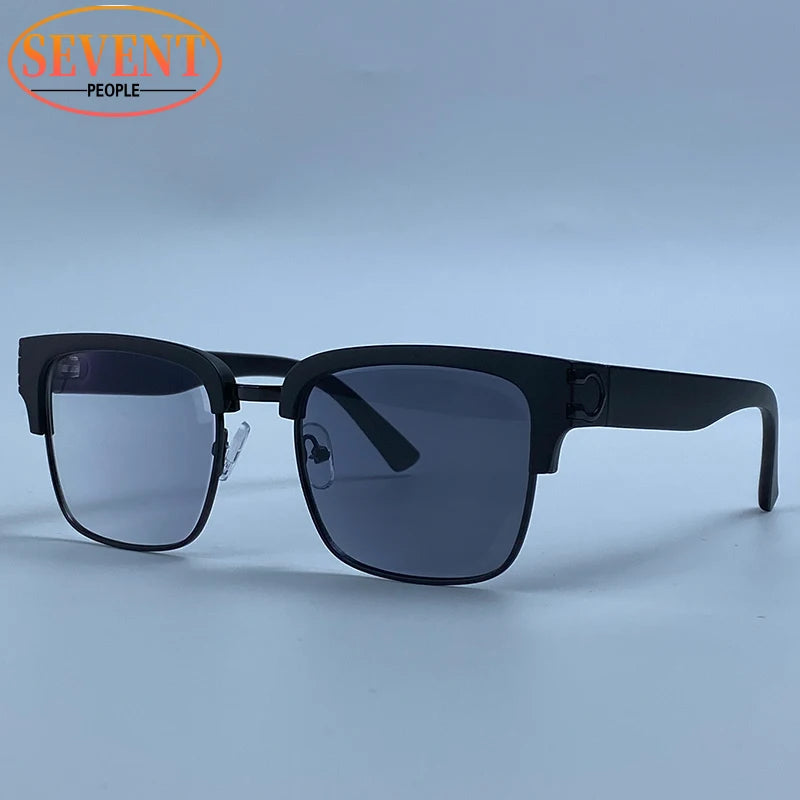 Lunettes de Soleil Carrées Photochromiques Dégradé UV400 Vintage Homme – CLEVI Paris