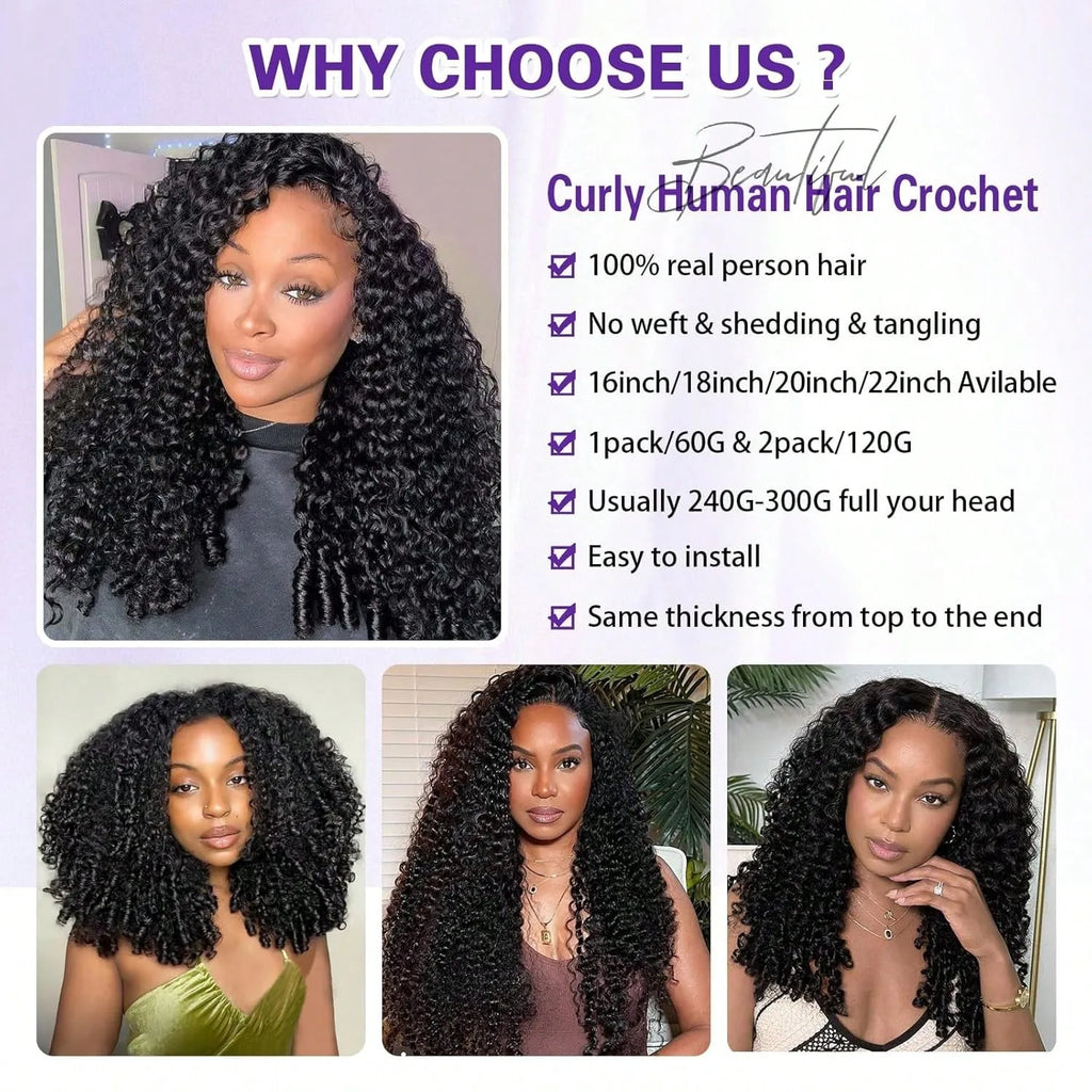 Extensions Cheveux Crochet Bouclées Remy Hair – CLEVI Paris