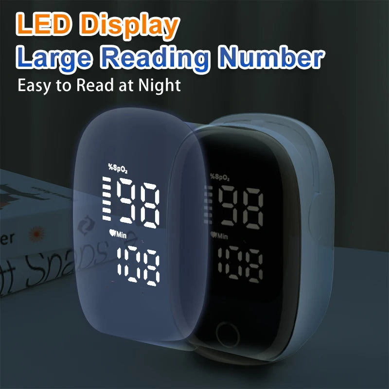 Oxymètre de Doigt SpO2 Portable Affichage LED Couleur AD901 – CLEVI Paris
