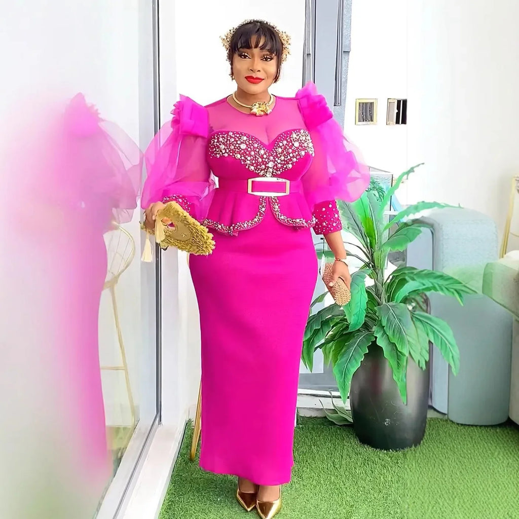 Robe longue africaine de soirée – CLEVI Paris