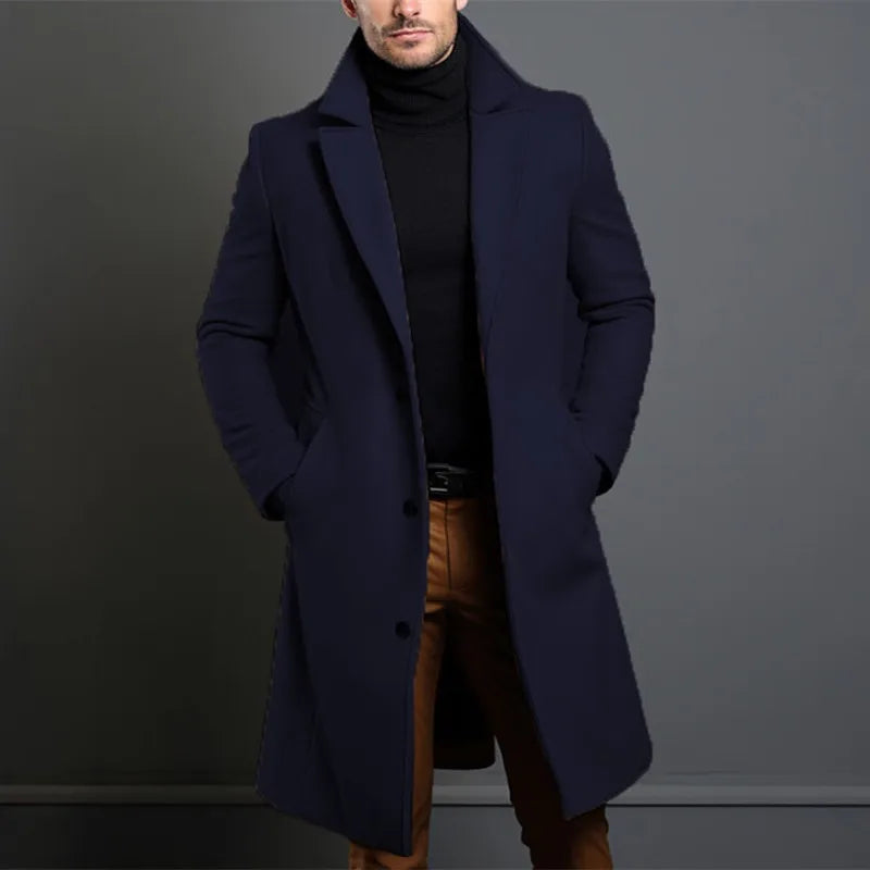 Manteau long boutonné homme – CLEVI Paris