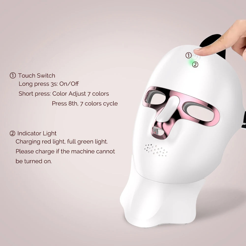 Masque LED visage et cou rechargeable – CLEVI Paris