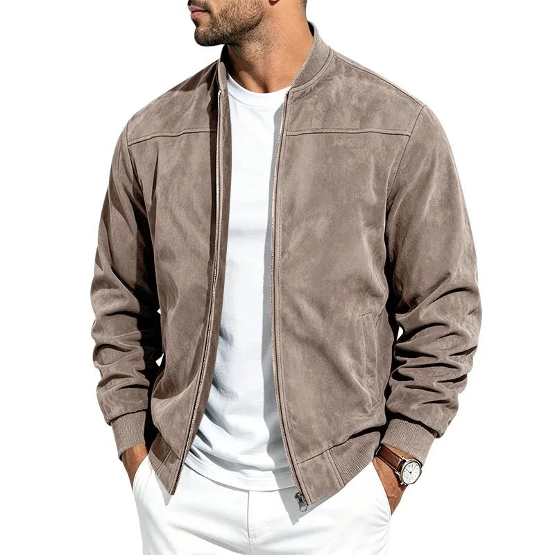 Blouson homme ample zippé à col rond – CLEVI Paris
