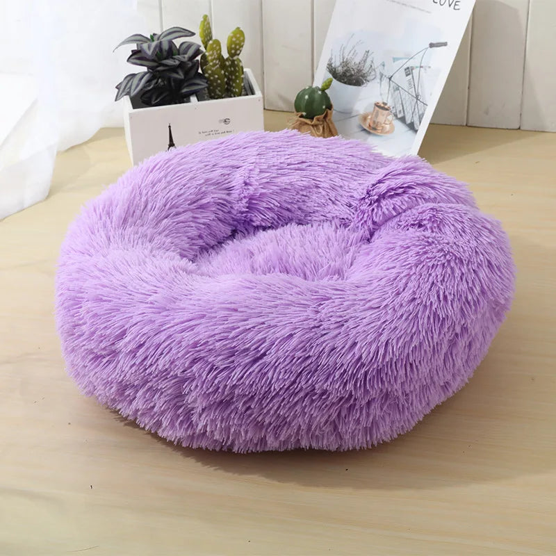 Panier rond en peluche pour chien et chat – CLEVI Paris
