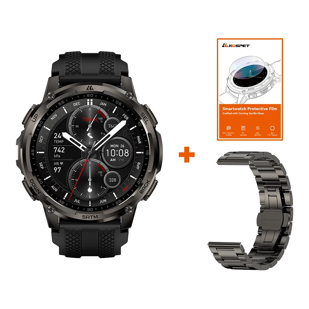 Montre KOSPET TANK T4C GPS et lampe LED – CLEVI Paris