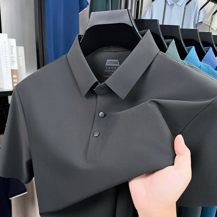 Polo Homme Sans Coutures Séchage Rapide Nylon-Spandex Col Renforcé 12 Couleurs M-4XL – CLEVI Paris