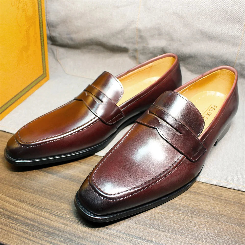 Mocassins en cuir à enfiler homme – CLEVI Paris