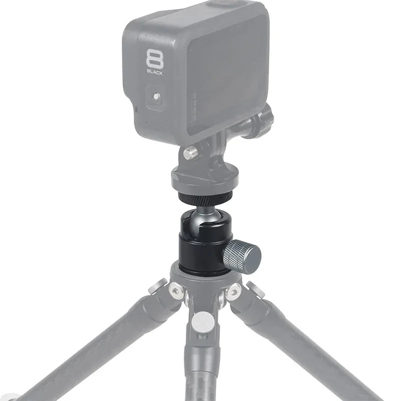Mini rotule aluminium 360° à vis 1/4 – CLEVI Paris