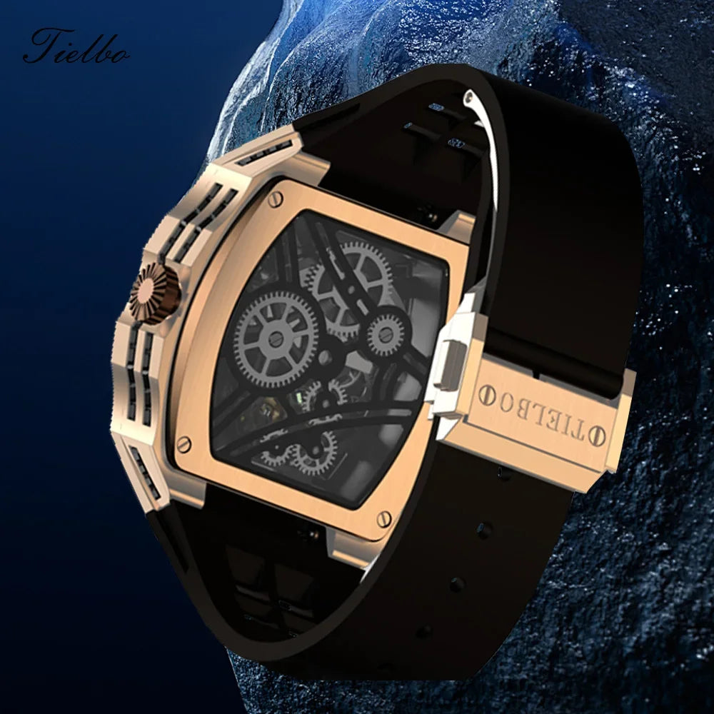 Montre Automatique Squelette Saphir Cristaux Homme – CLEVI Paris