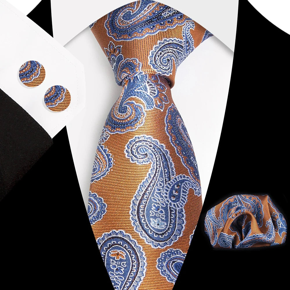 Ensemble Cravate Soie Paisley Homme – CLEVI