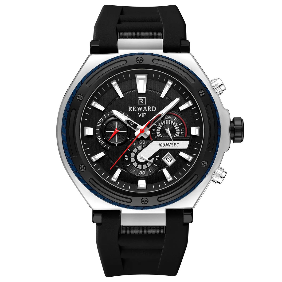 REWARD RD831508M Montre Homme Quartz Sport Ronde Chrono Calendrier Lumineux 30M – CLEVI Paris