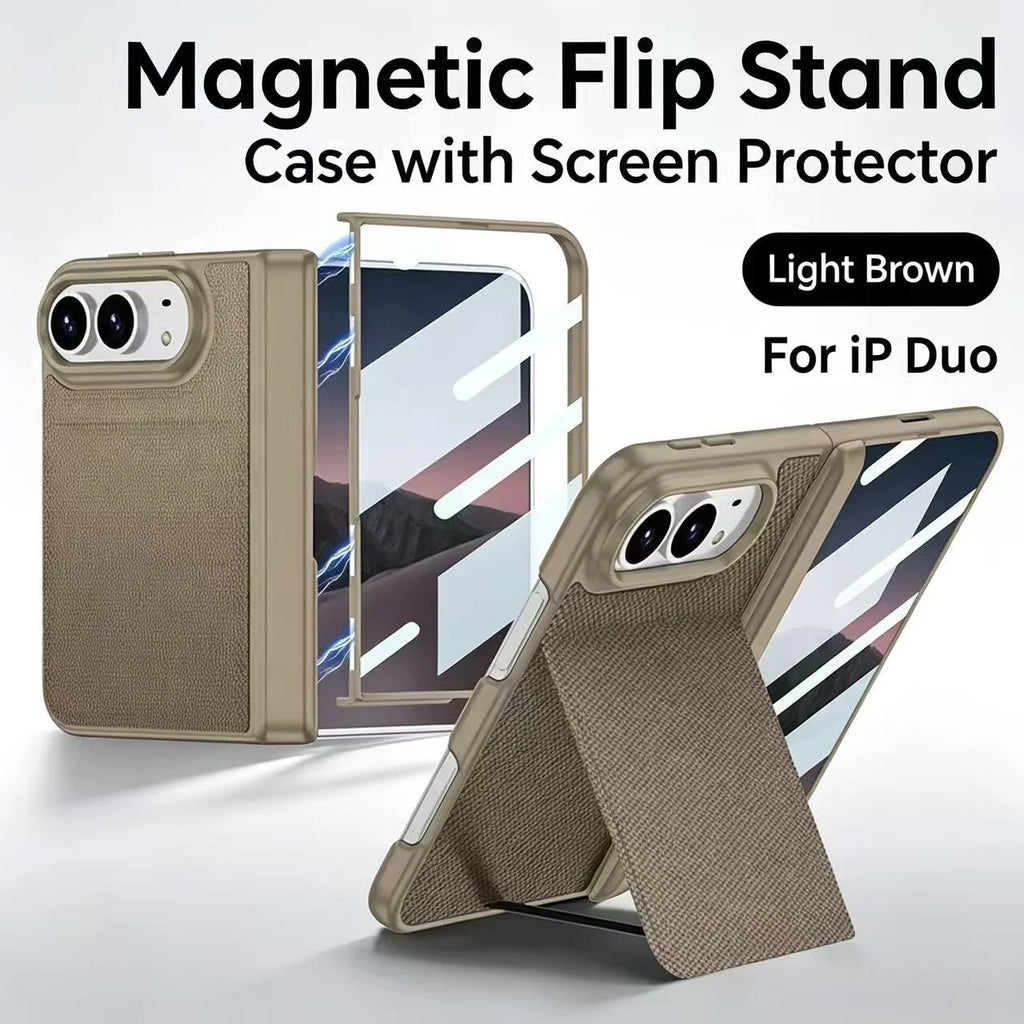 Étui iPhone Duo tissé avec support discret – CLEVI Paris
