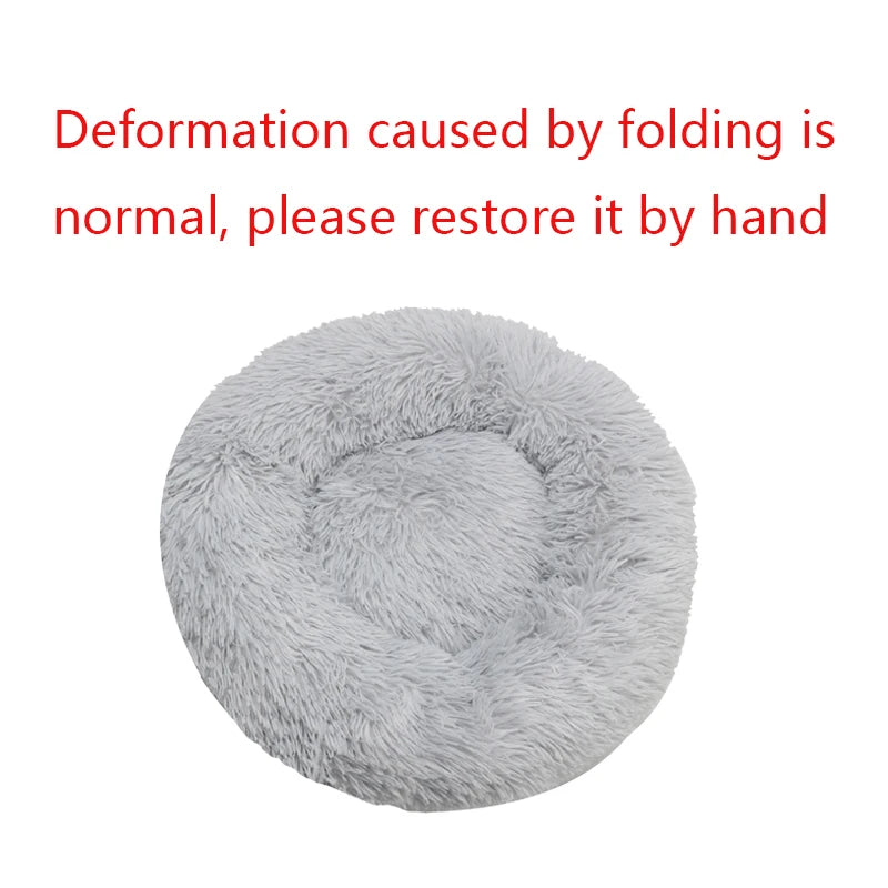 Lit rond en peluche chien et chat 40 à 90 cm – CLEVI Paris