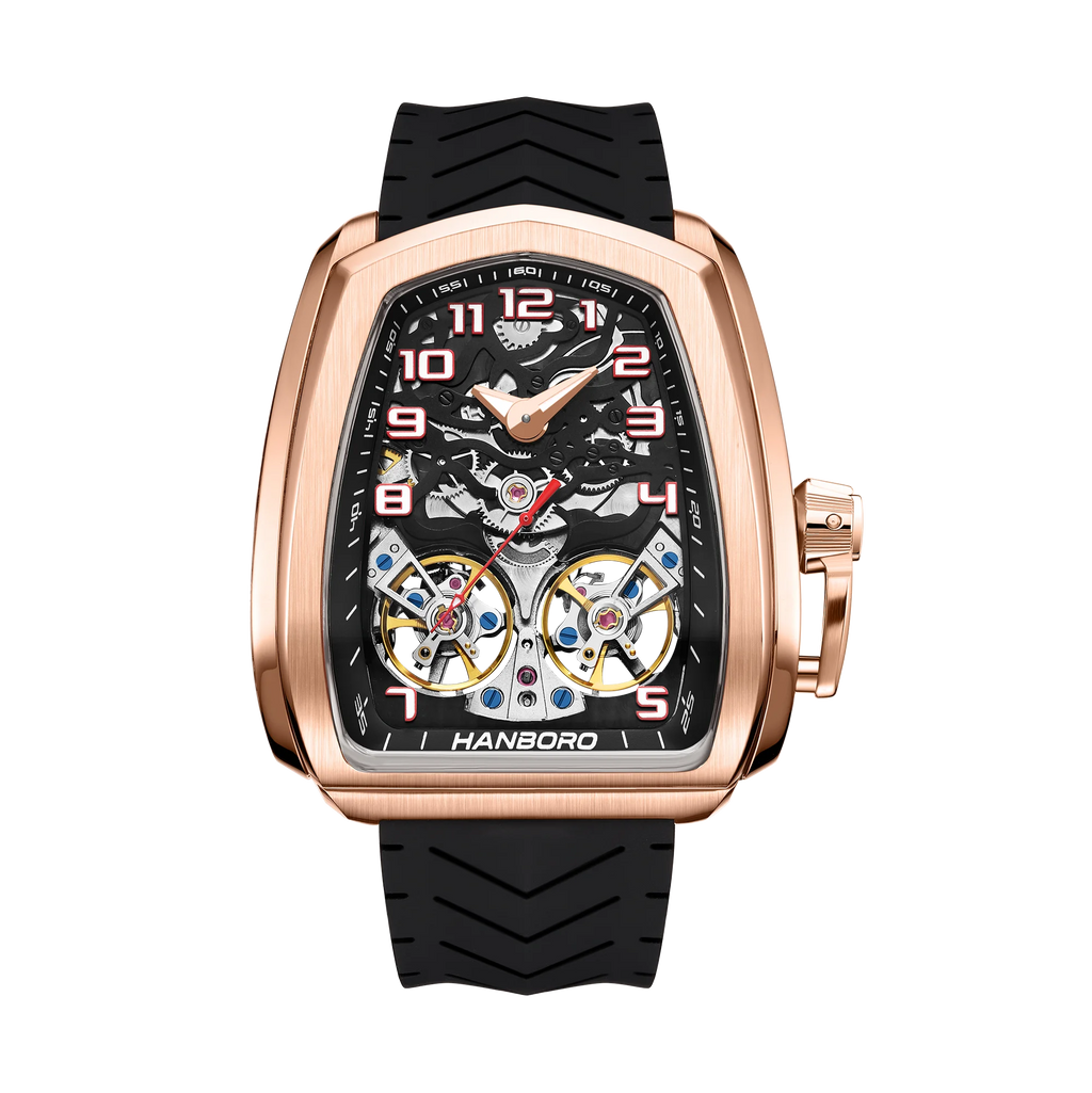 Montre Homme Automatique Double Volant Boîtier Racing Hanboro 985 – CLEVI Paris
