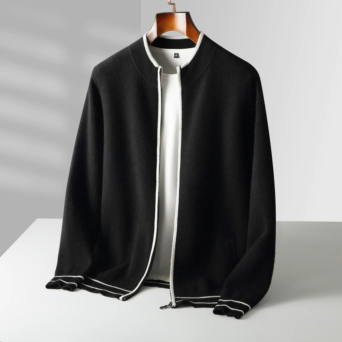 Cardigan homme en laine zippé – CLEVI Paris