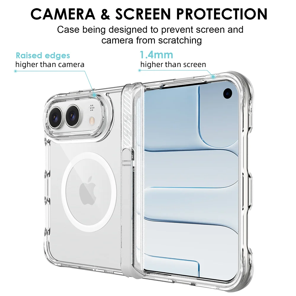 Coque iPhone Duo transparente avec support – CLEVI Paris