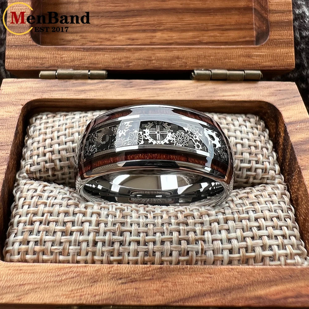 Bague unisexe en tungstène, finition bombée 10 mm – CLEVI Paris