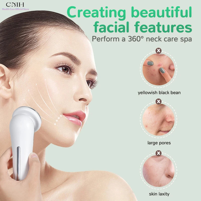 Masseur facial vibrant rechargeable blanc – CLEVI Paris