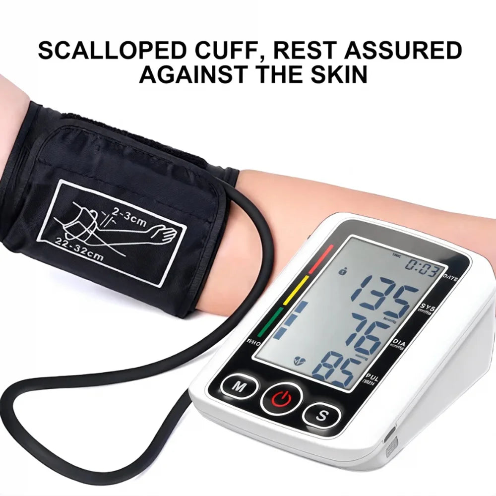 Tensiomètre Bras Automatique Vocal LCD Fréquence Cardiaque – CLEVI Paris