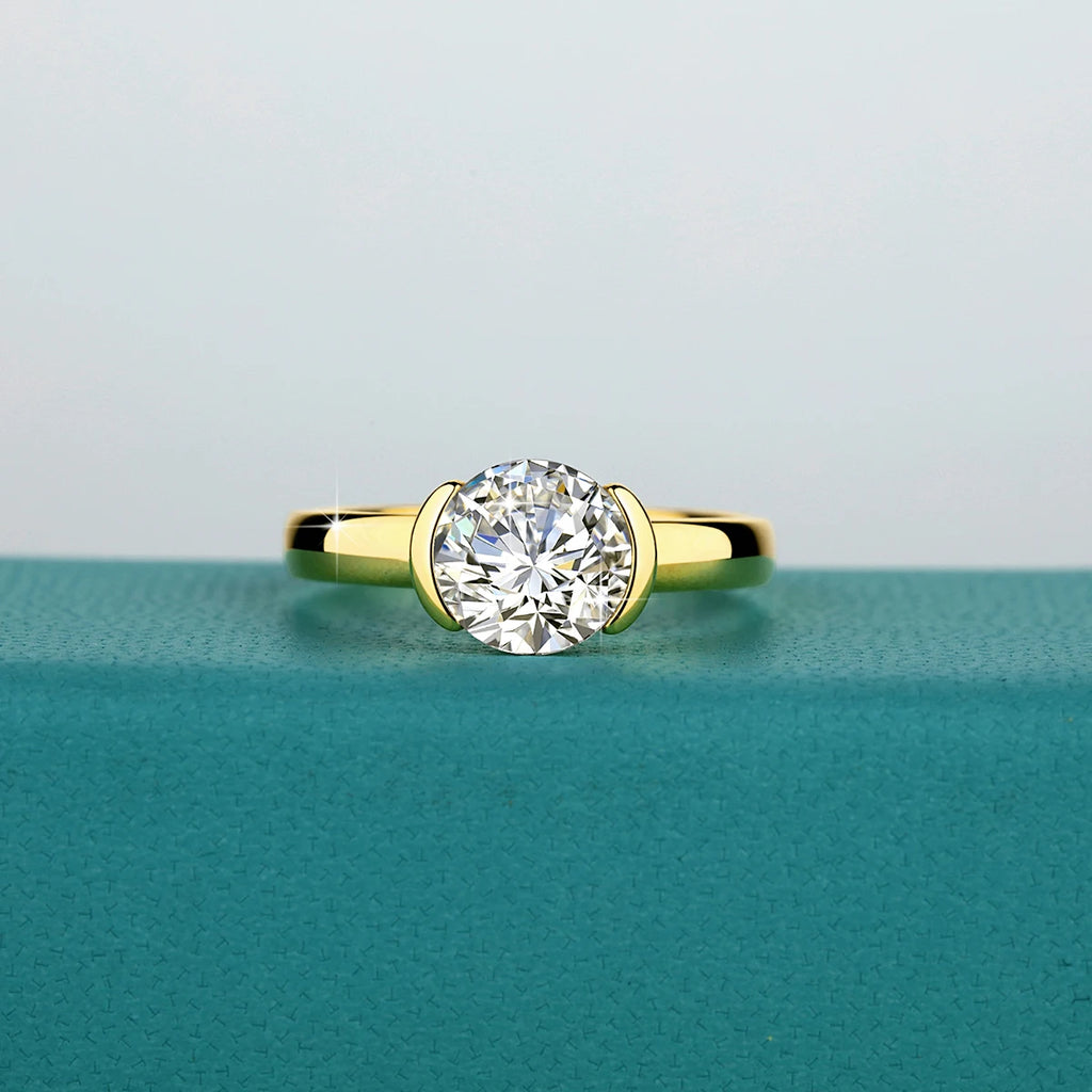 Bague Femme Moissanite 2/3 Carats 14K ou 925 – CLEVI Paris