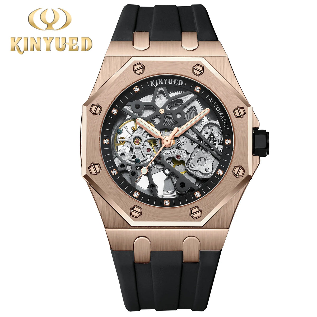 KINYUED J091 Montre Homme Automatique Squelette Steampunk Lumineux – CLEVI Paris