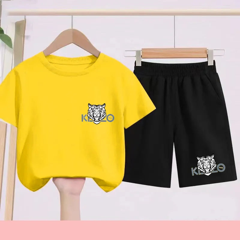 Ensemble enfant imprimé à col rond – CLEVI Paris