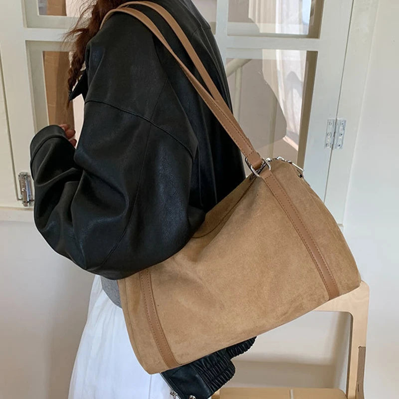 Sac À Main Femme Vintage Forme Coussin Faux Suède Fermeture Zippée – CLEVI Paris