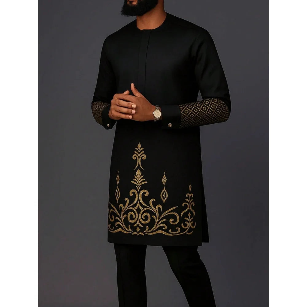 Costume Africain Homme 2 Pièces Kaftan – CLEVI Paris